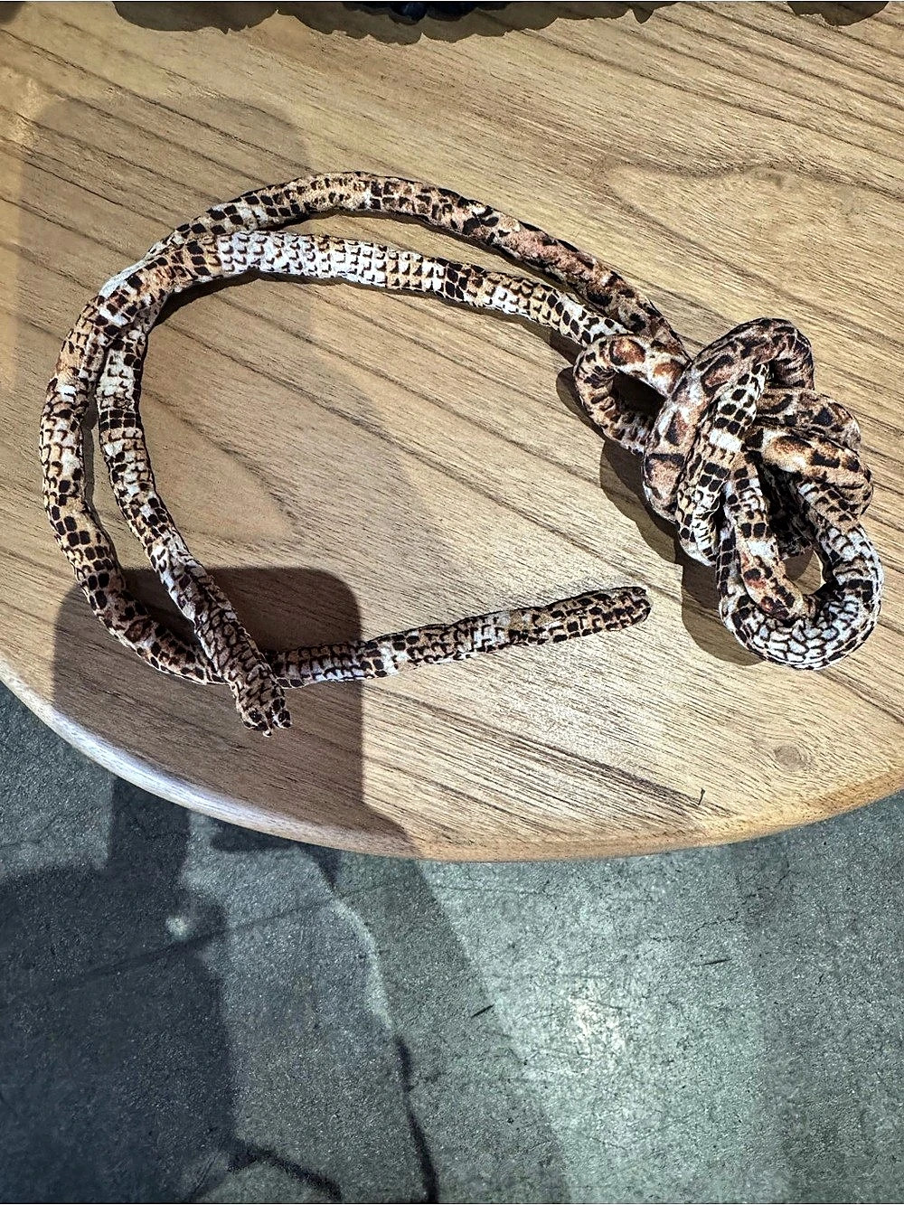 Animal Print fabric Belt in Brown & Black